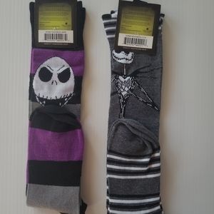 Disney Nightmare Before Christmas Socks Jack Skellington 25th Anniversary 2 Pair